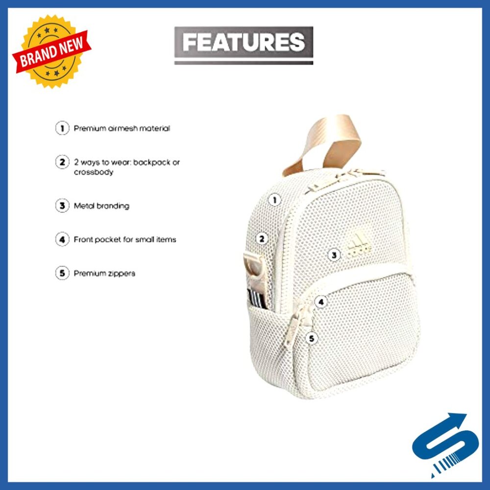 Airmesh Mini Backpack Versatile Daypack Crossbody… - image 2